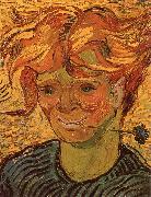 Vincent Van Gogh Young Man with Cornflower (nn04) oil painting on canvas
